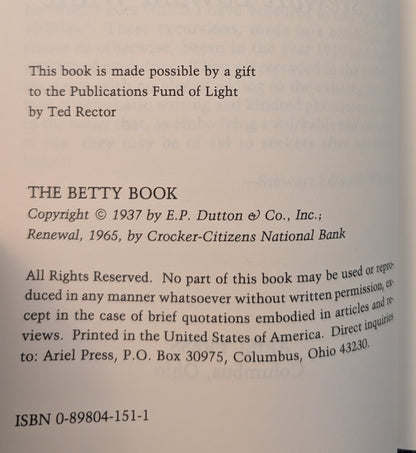 The Betty Book by Stewart Edward White