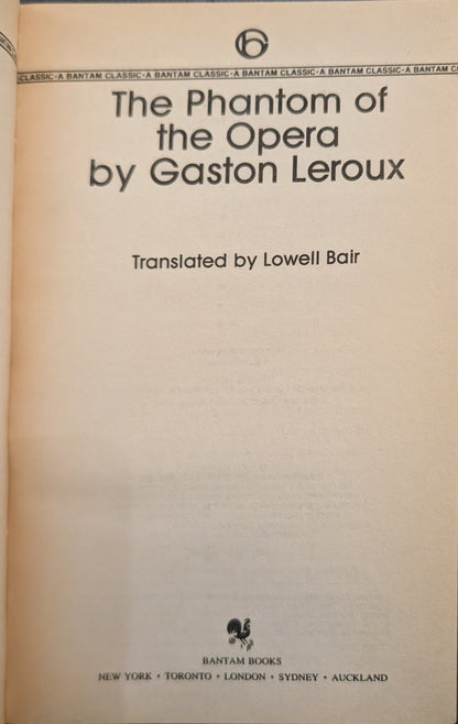 The Phantom of the Opera by Gaston Leroux