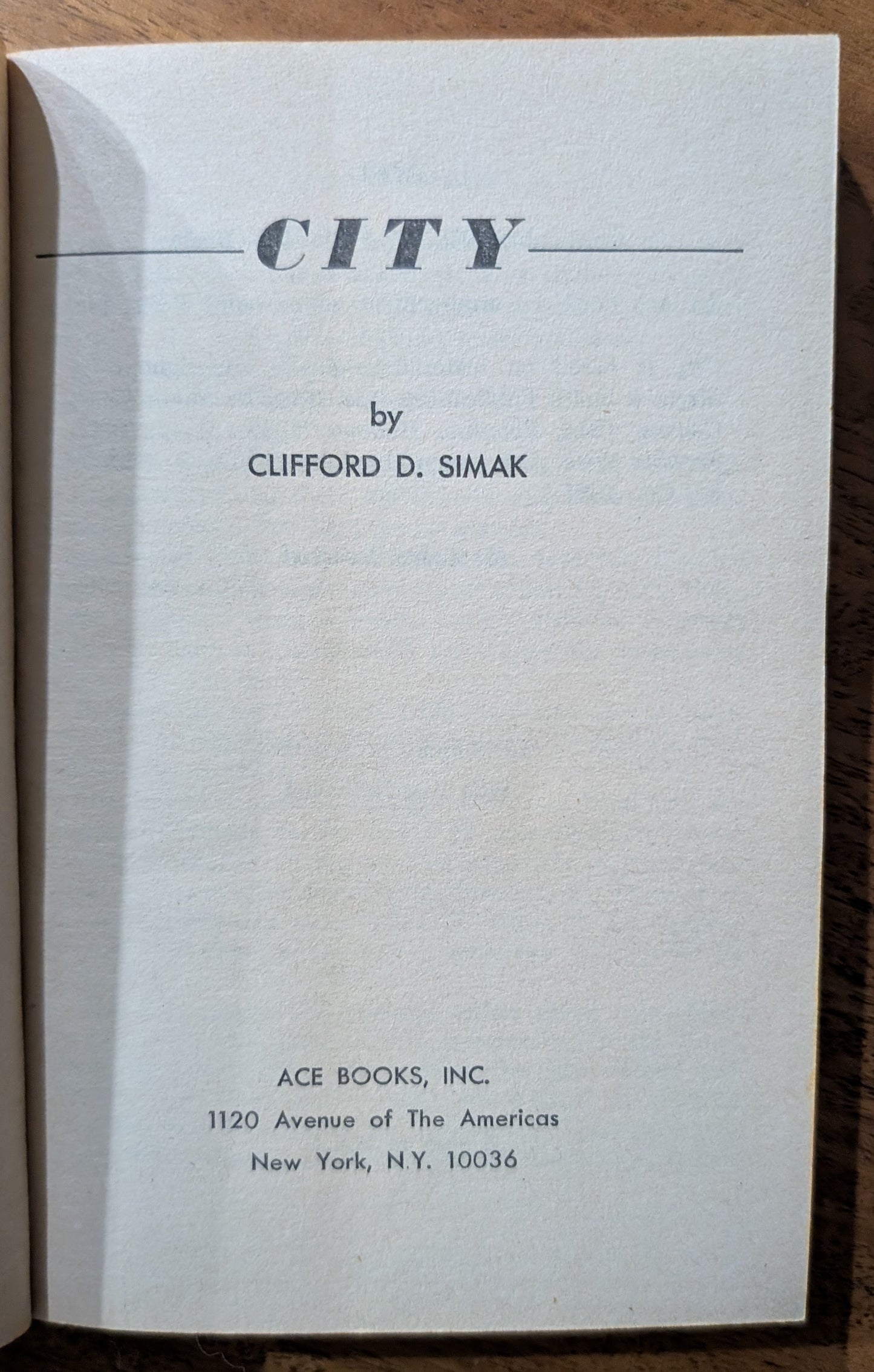 City by Clifford D. Simak
