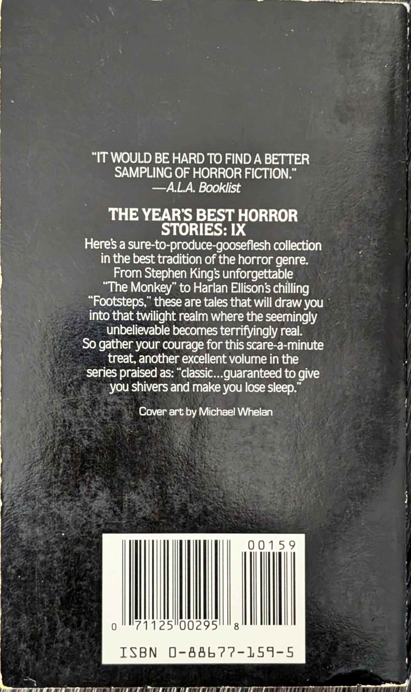 The Year's Best Horror Stories IX edited by Karl Edward Wagner