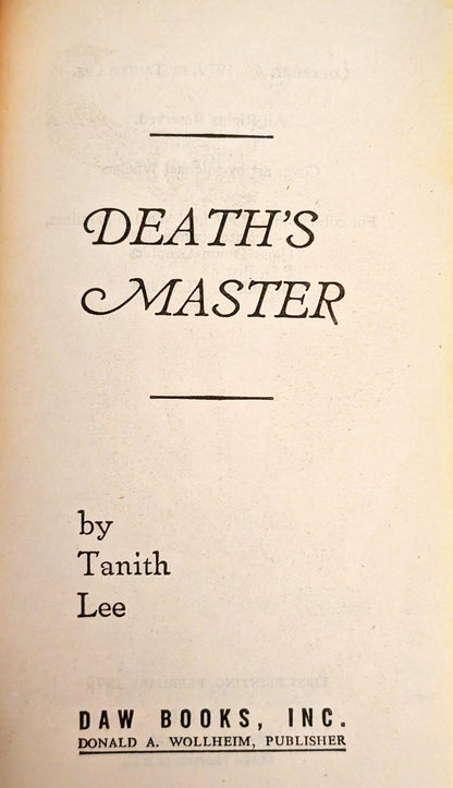 Death's Master: Tales from the Flat Earth Book Two by Tanith Lee