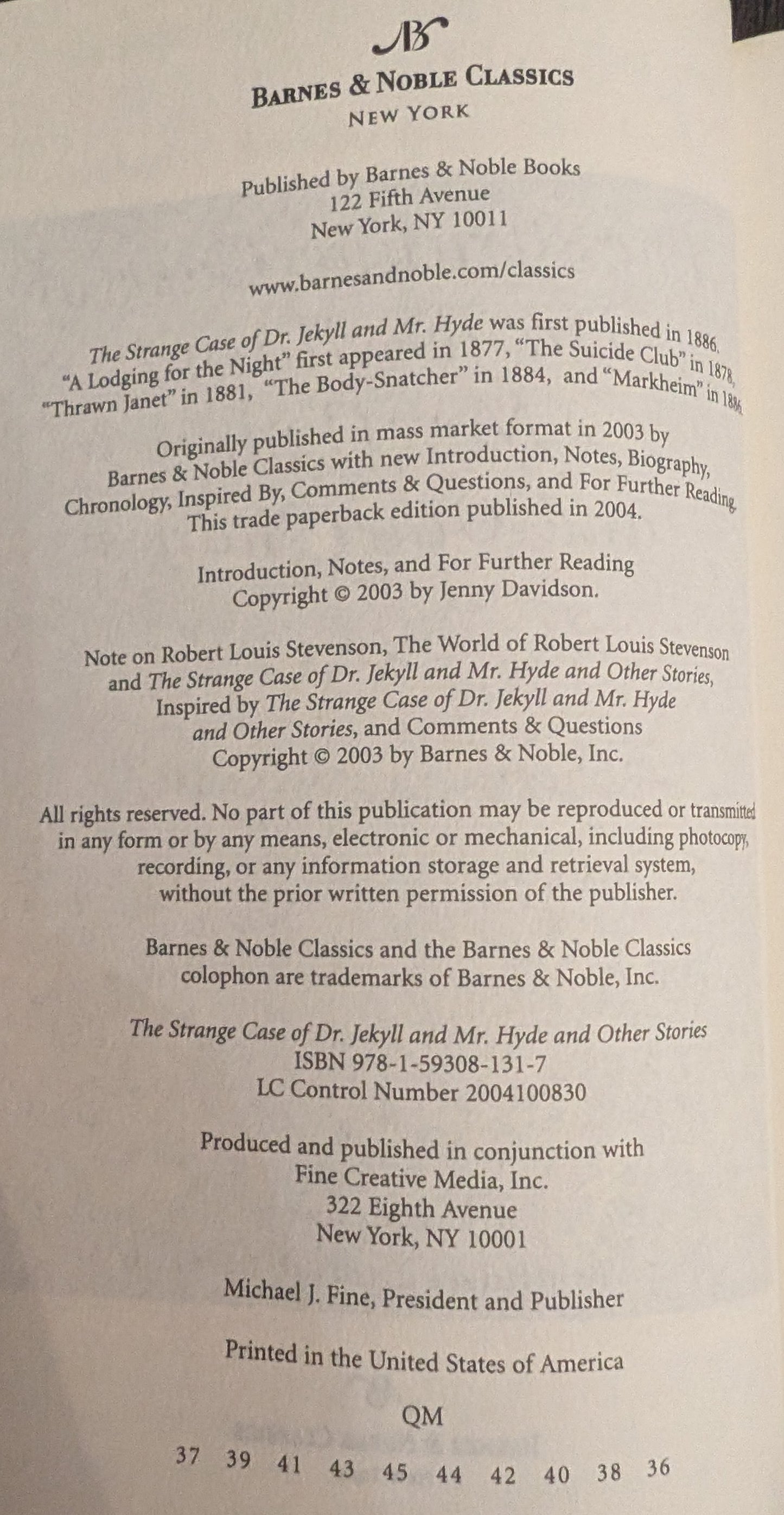 The Strange Case of Dr. Jekyll and Mr. Hyde and Other Stories by Robert Louis Stevenson