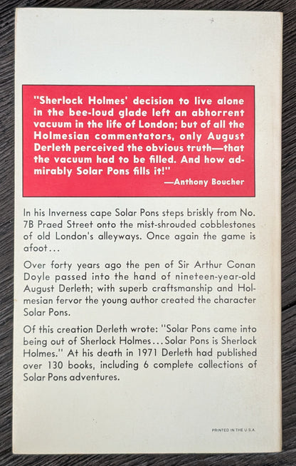 The Adventures of Solar Pons by August Derleth