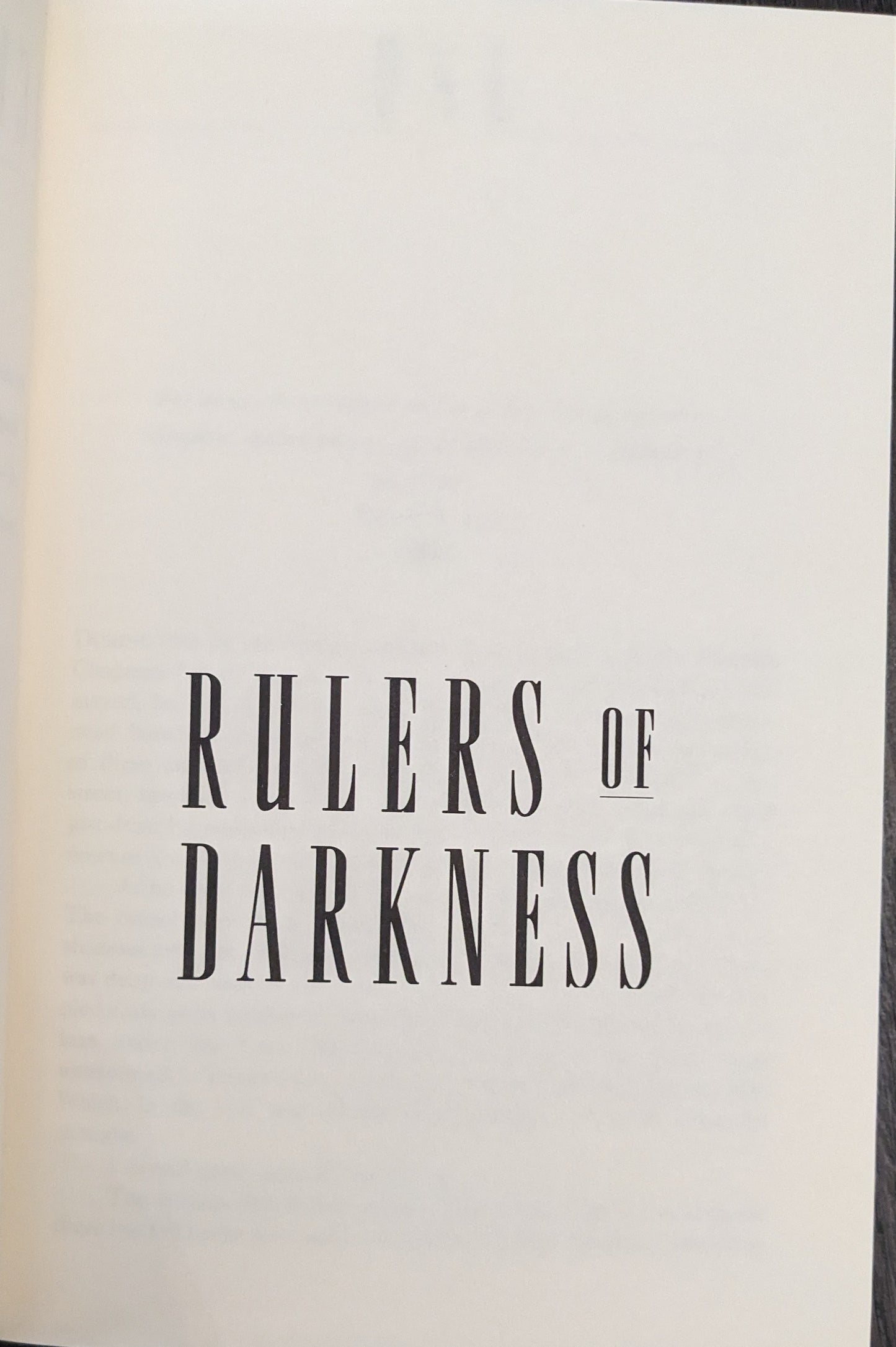 Rulers of Darkness by Steven Spruill