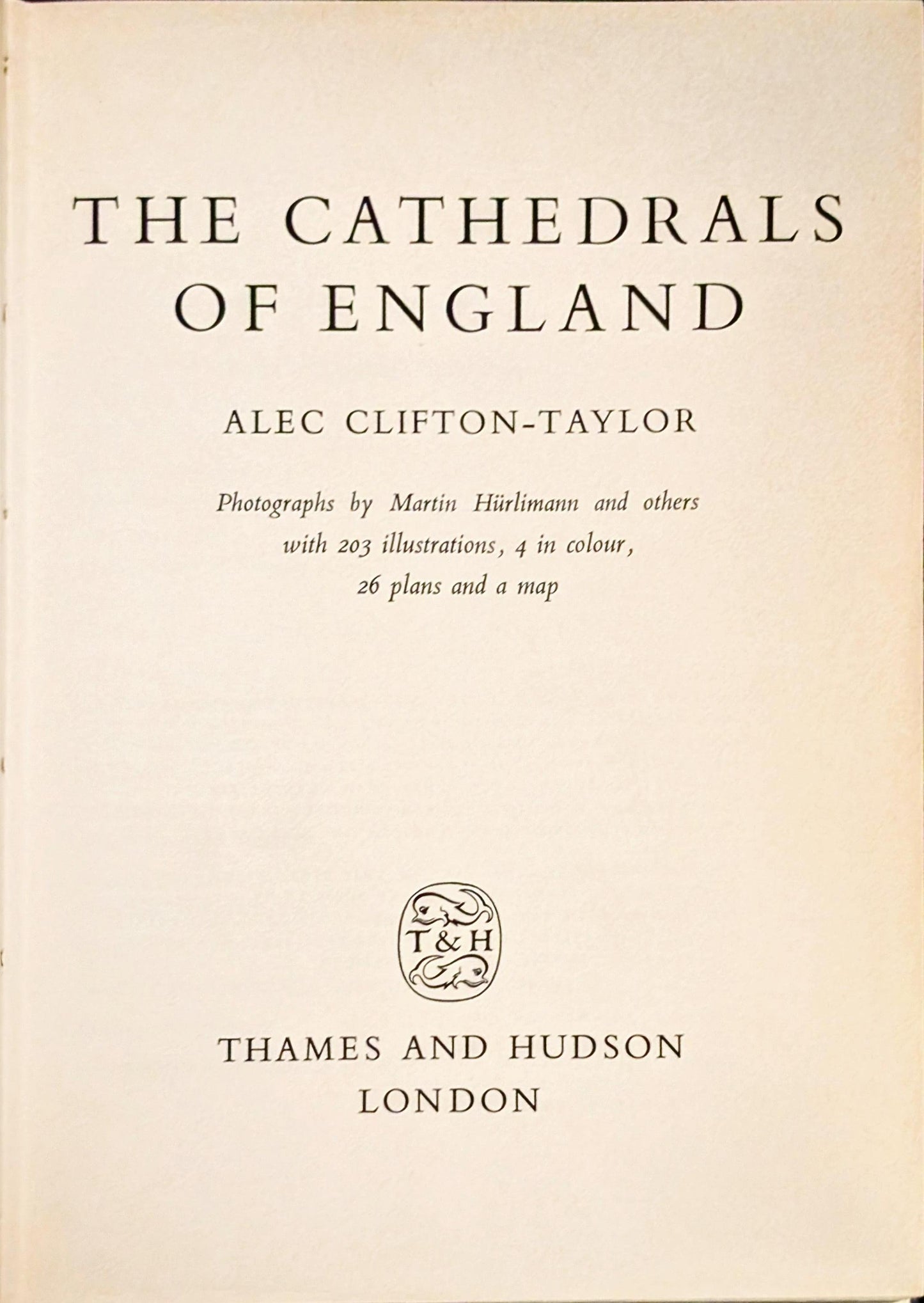 The Cathedrals of England by Alec Clifton-Taylor