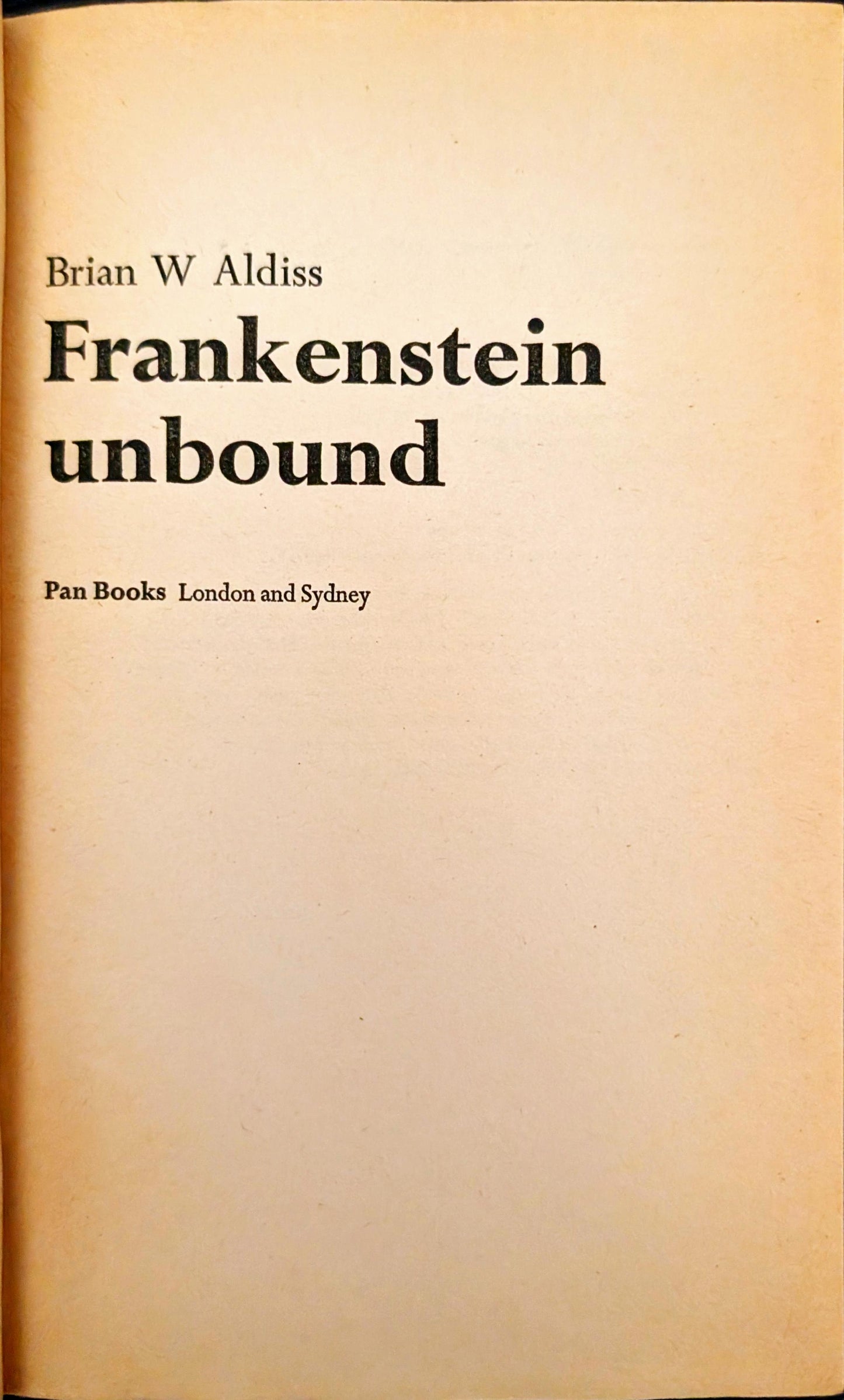 Frankenstein Unbound by Brian Aldiss