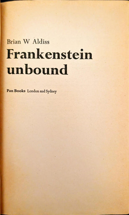 Frankenstein Unbound by Brian Aldiss