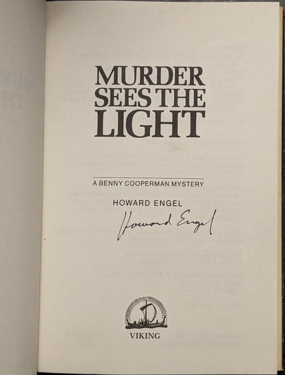 Murder Sees the Light by Howard Engel (Signed)