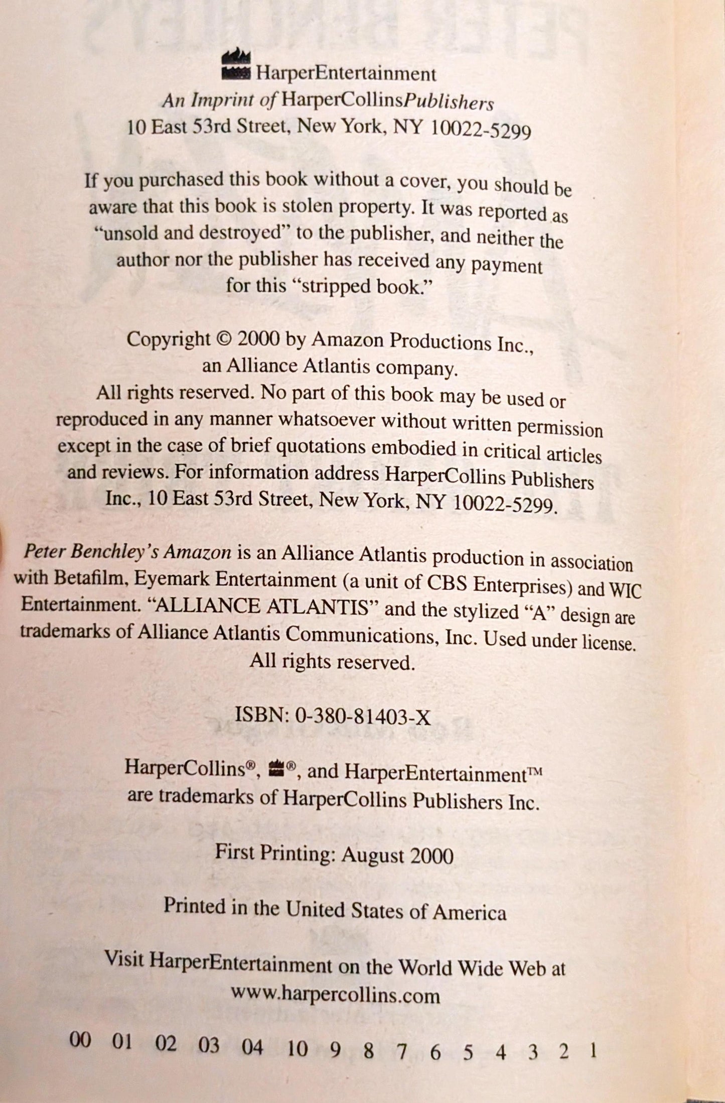 Peter Benchley's Amazon: The Ghost Tribe by Rick MacGregor