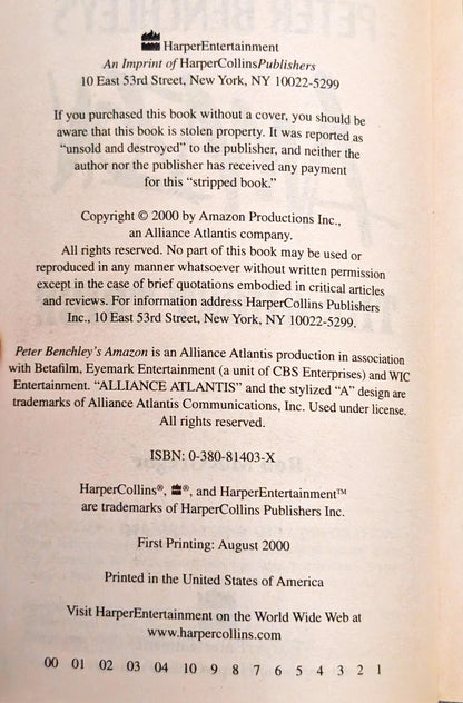 Peter Benchley's Amazon: The Ghost Tribe by Rick MacGregor