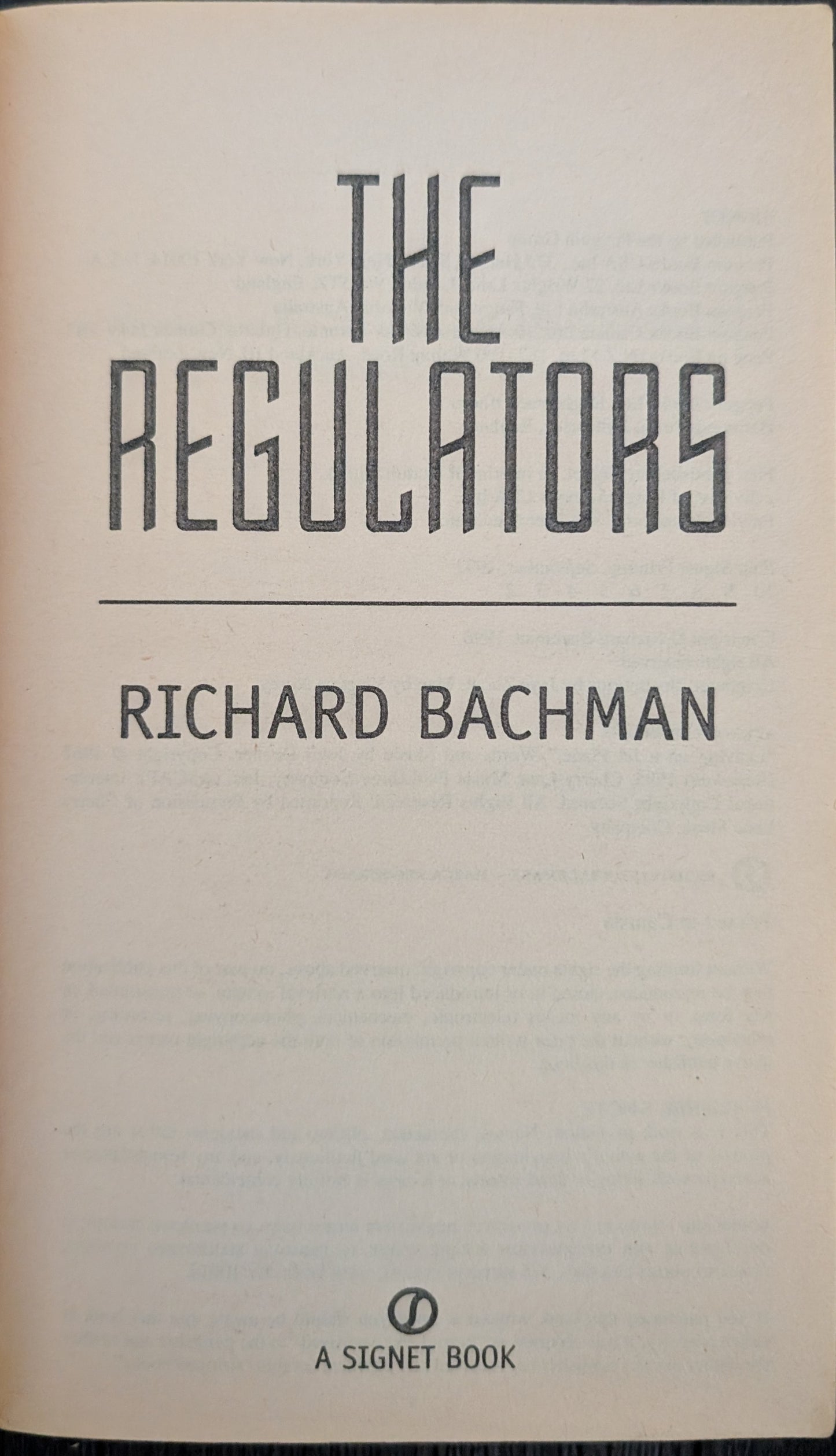 The Regulators by Richard Bachman
