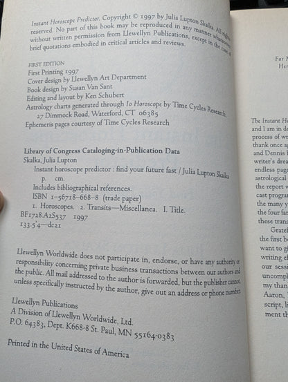 The Instant Horoscope Predictor by Julia Lupton Skalska