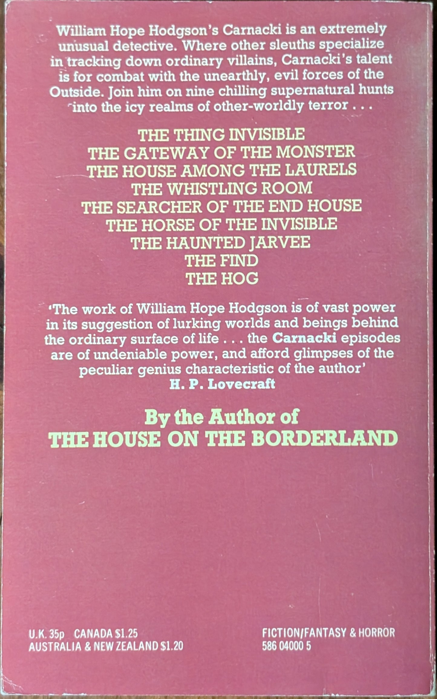 Carnacki The Ghost-Finder by William Hope Hodgson