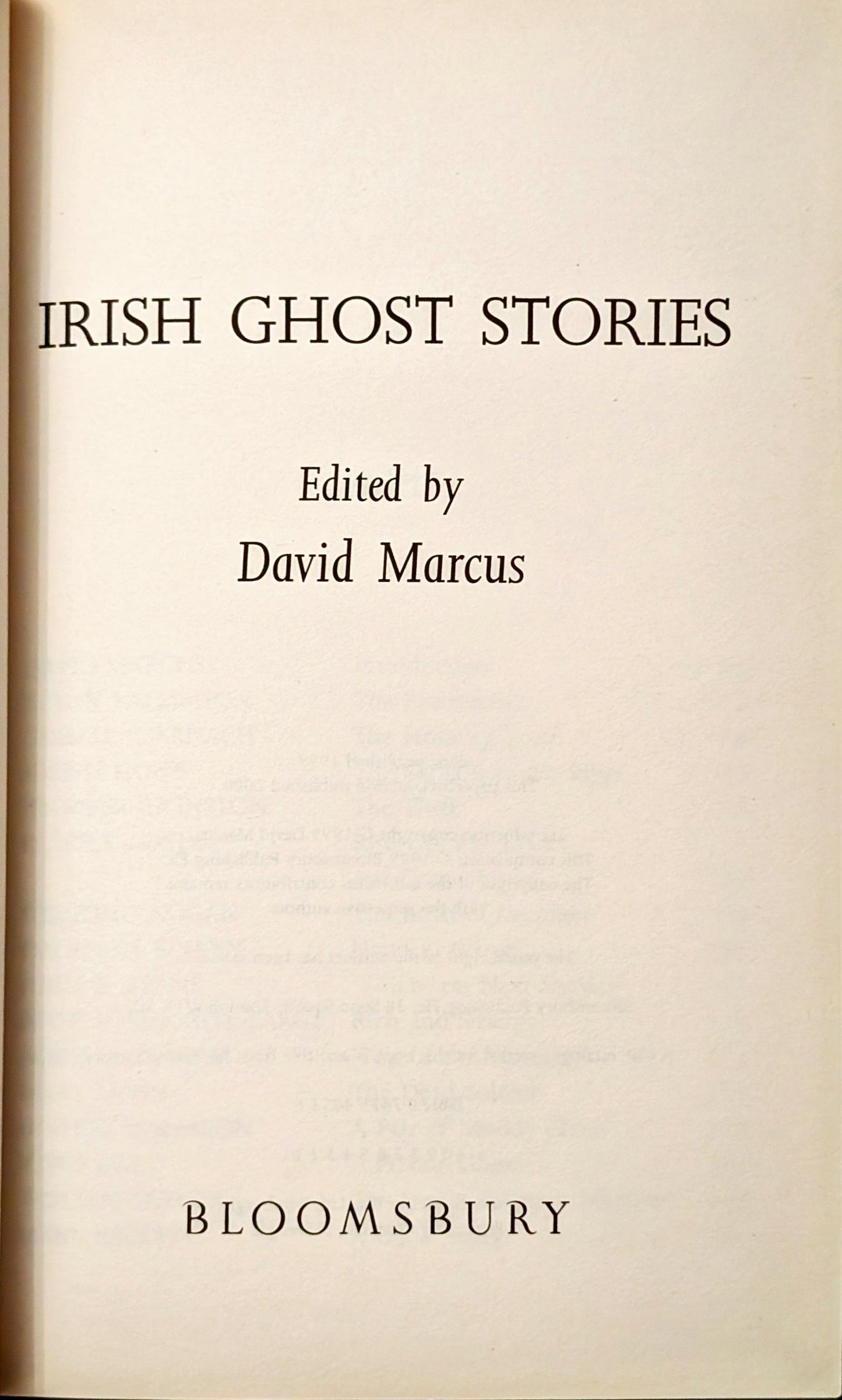 Irish Ghost Stories edited by David Marcus