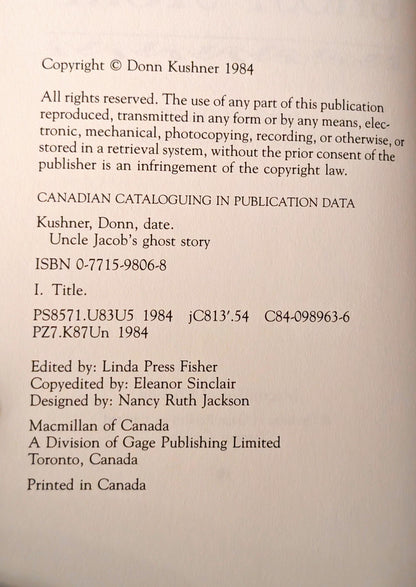 Uncle Jacob's Ghost Story by Donn Kuschner