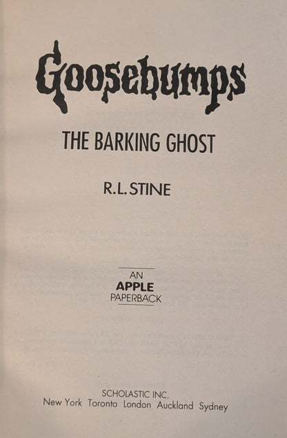 Barking Ghost (Goosebumps #32) by R.L Stine