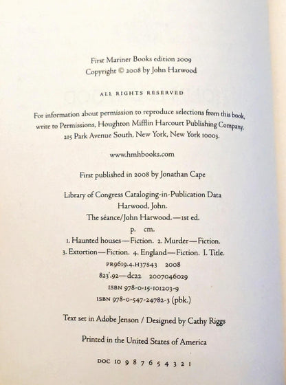 The Sèance by John Harwood