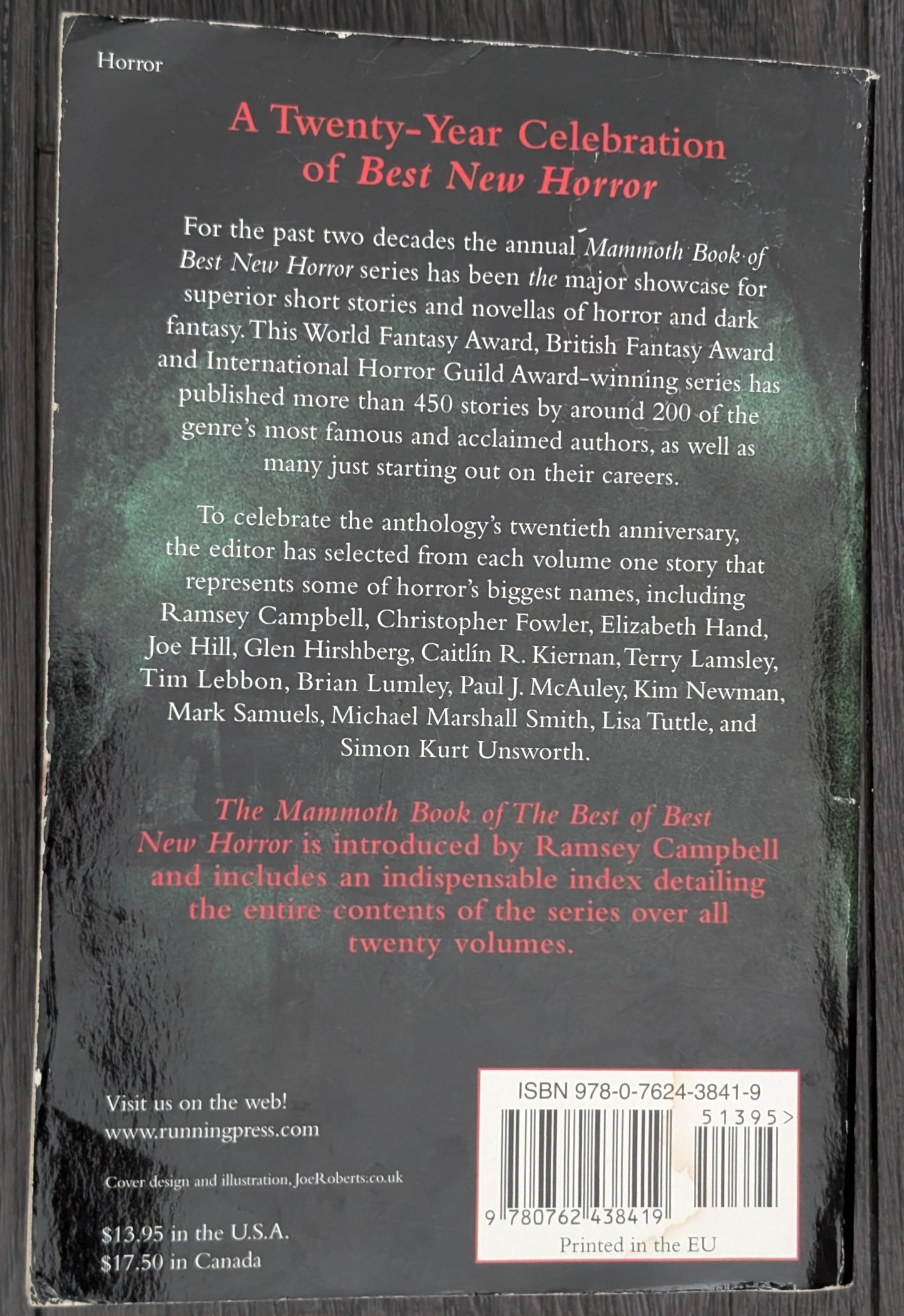 The Mammoth Book of the Best of New Horror edited Stephen Jones