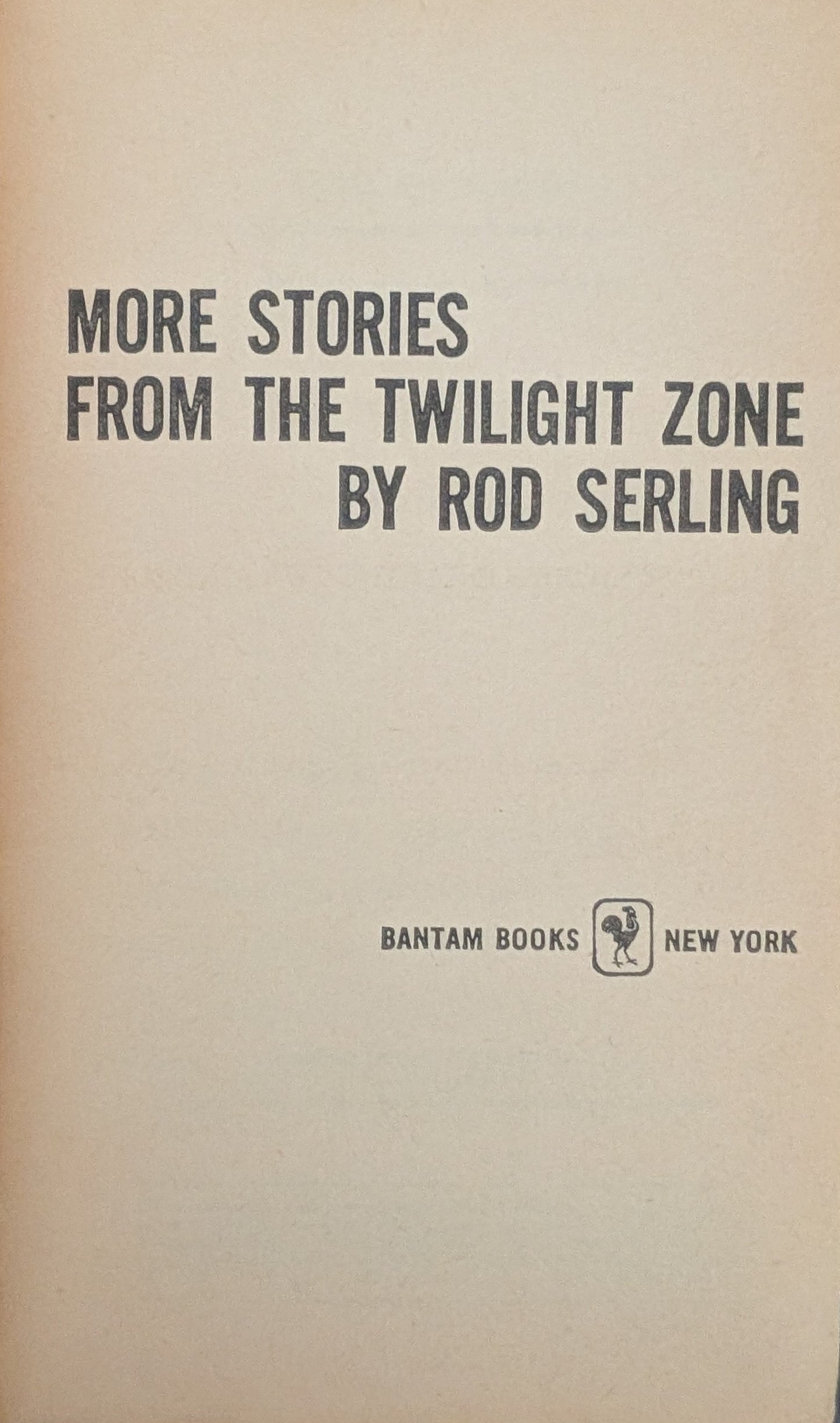 More Stories from the Twilight Zone by Rod Serling