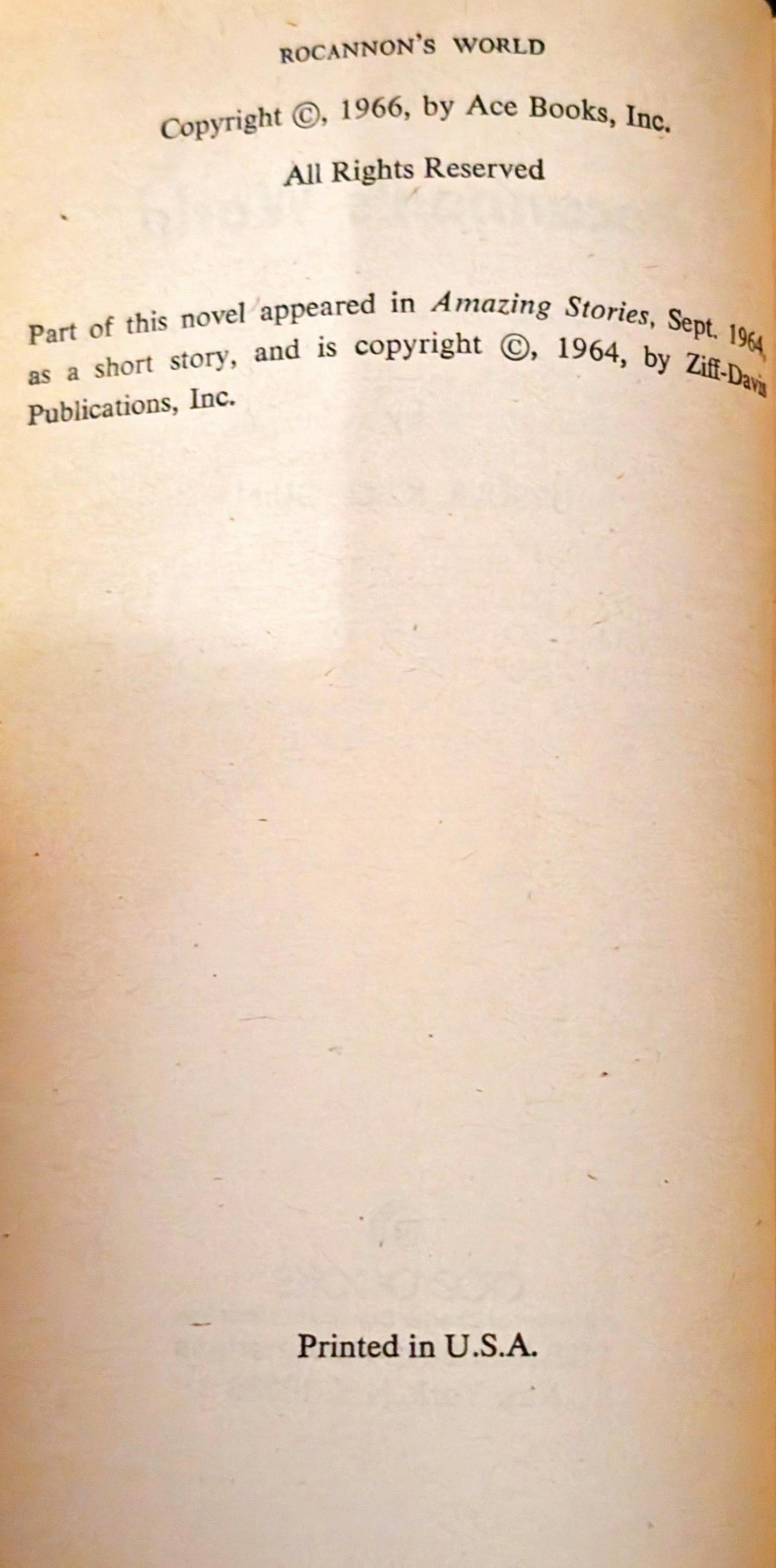 Rocannon's World by Ursula K. Le Guin