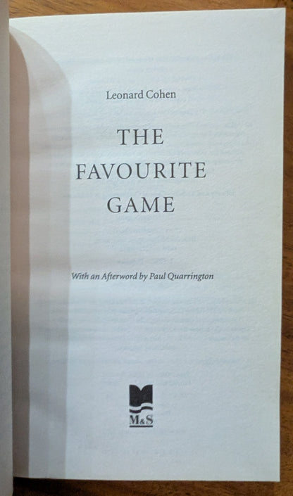The Favourite Game by Leonard Cohen