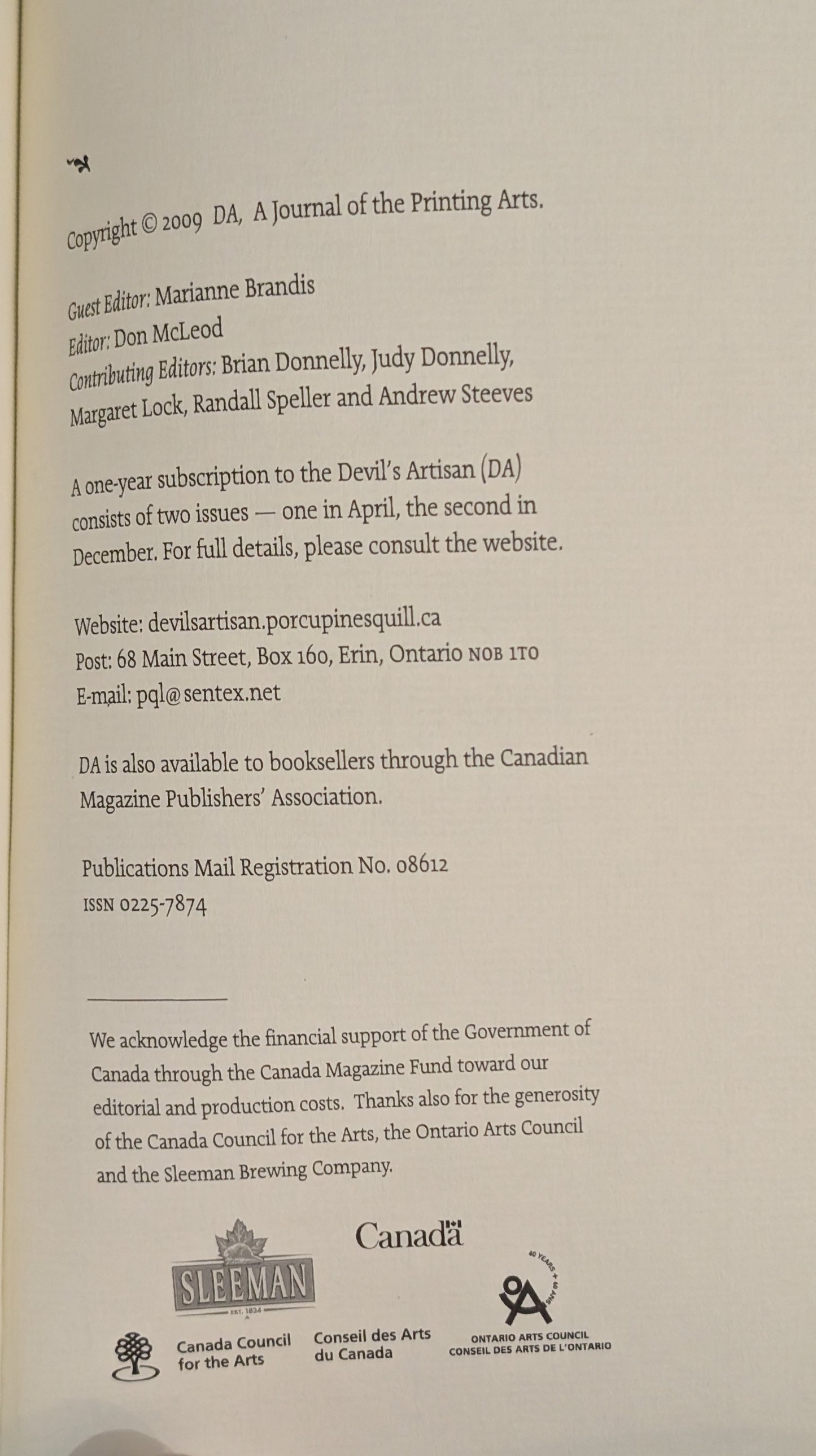 DA 64, Artist at Work: Gerard Brender à Brandis Wood Engraver and Bookwright - A Journal for the Printing Arts No.64 Spring/Summer 2009