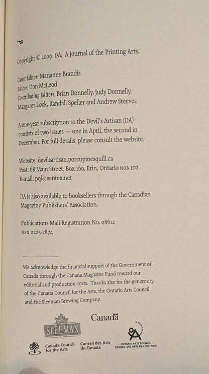 DA 64, Artist at Work: Gerard Brender à Brandis Wood Engraver and Bookwright - A Journal for the Printing Arts No.64 Spring/Summer 2009