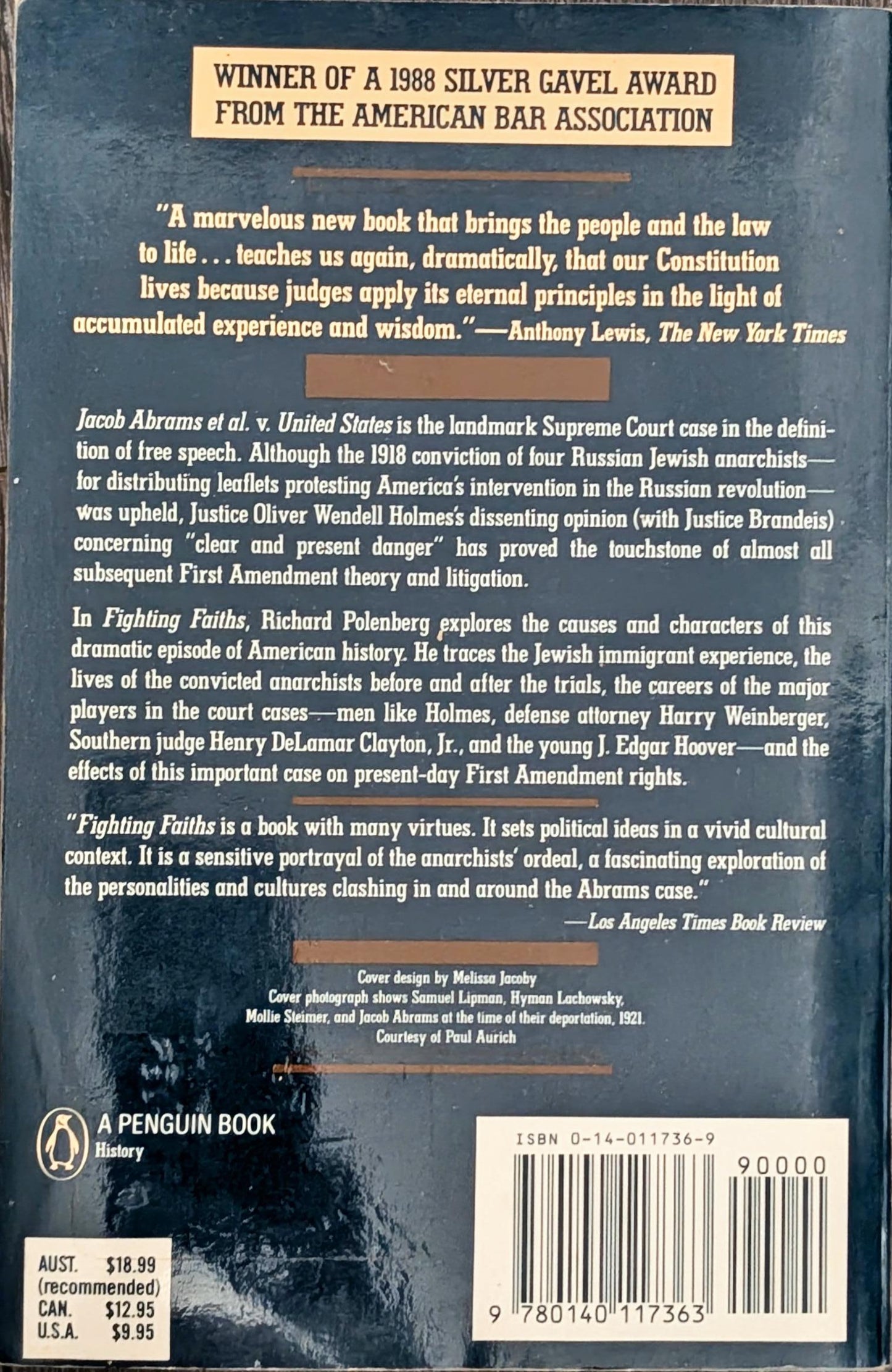 Fighting Faiths: The Abrams Case, The Supreme Court, and Free Speech by Richard Polenberg