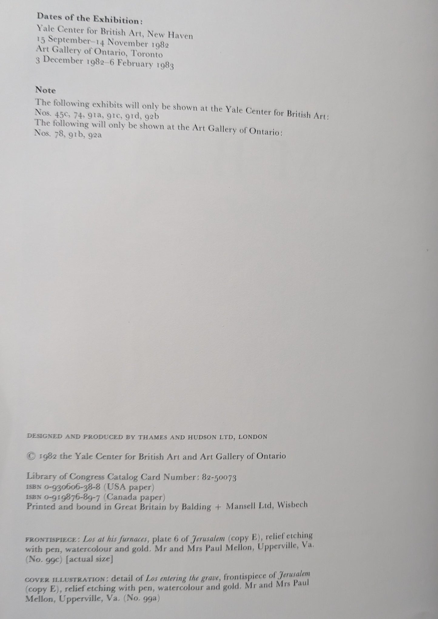 William Blake: His Art and Times by David Bindman