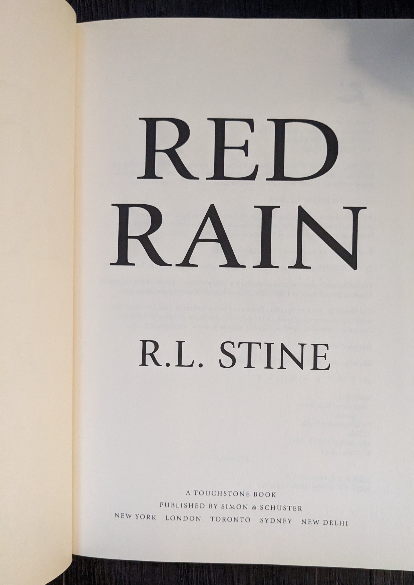 Red Rain by R. L Stine