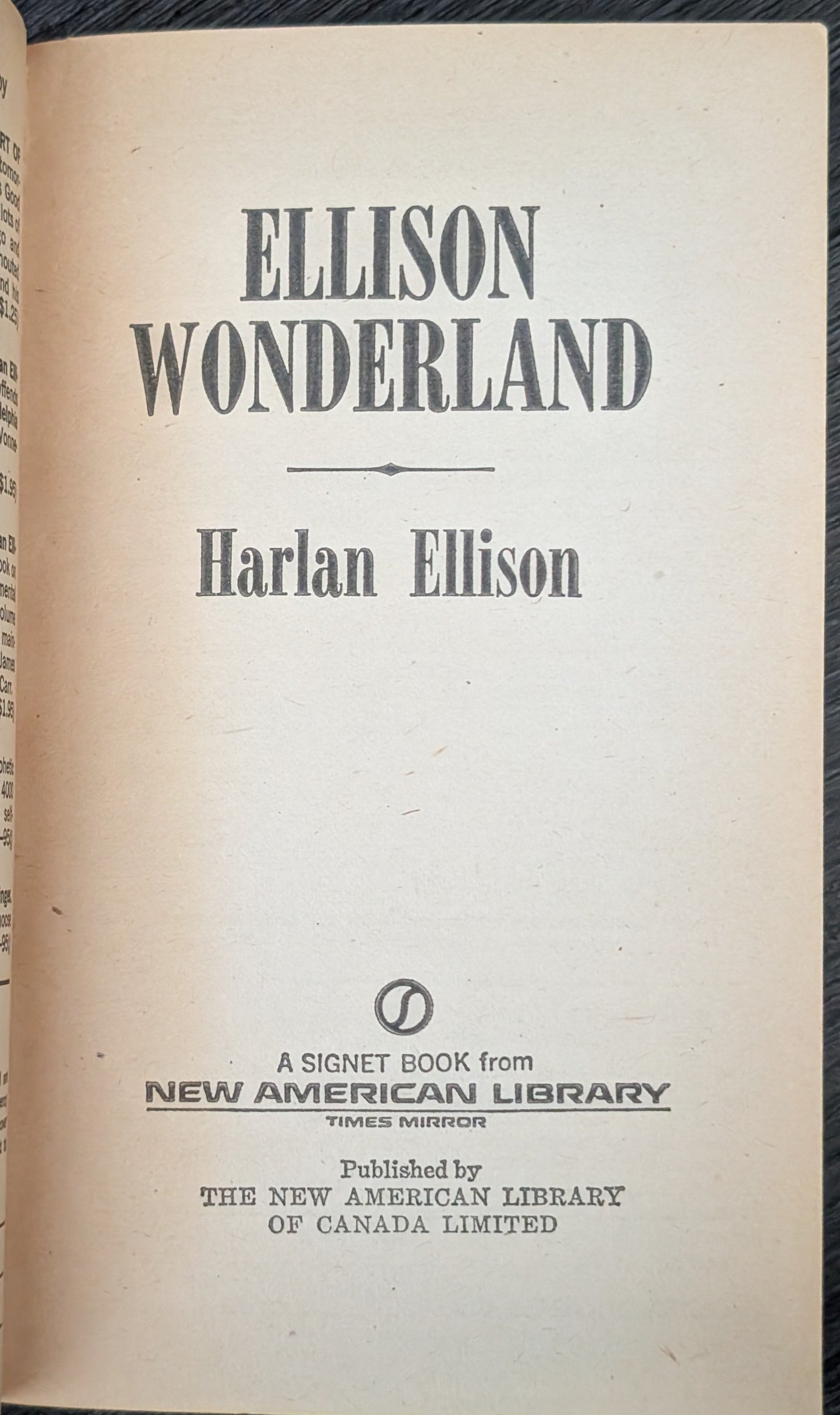 Ellison Wonderland by Harlan Ellison