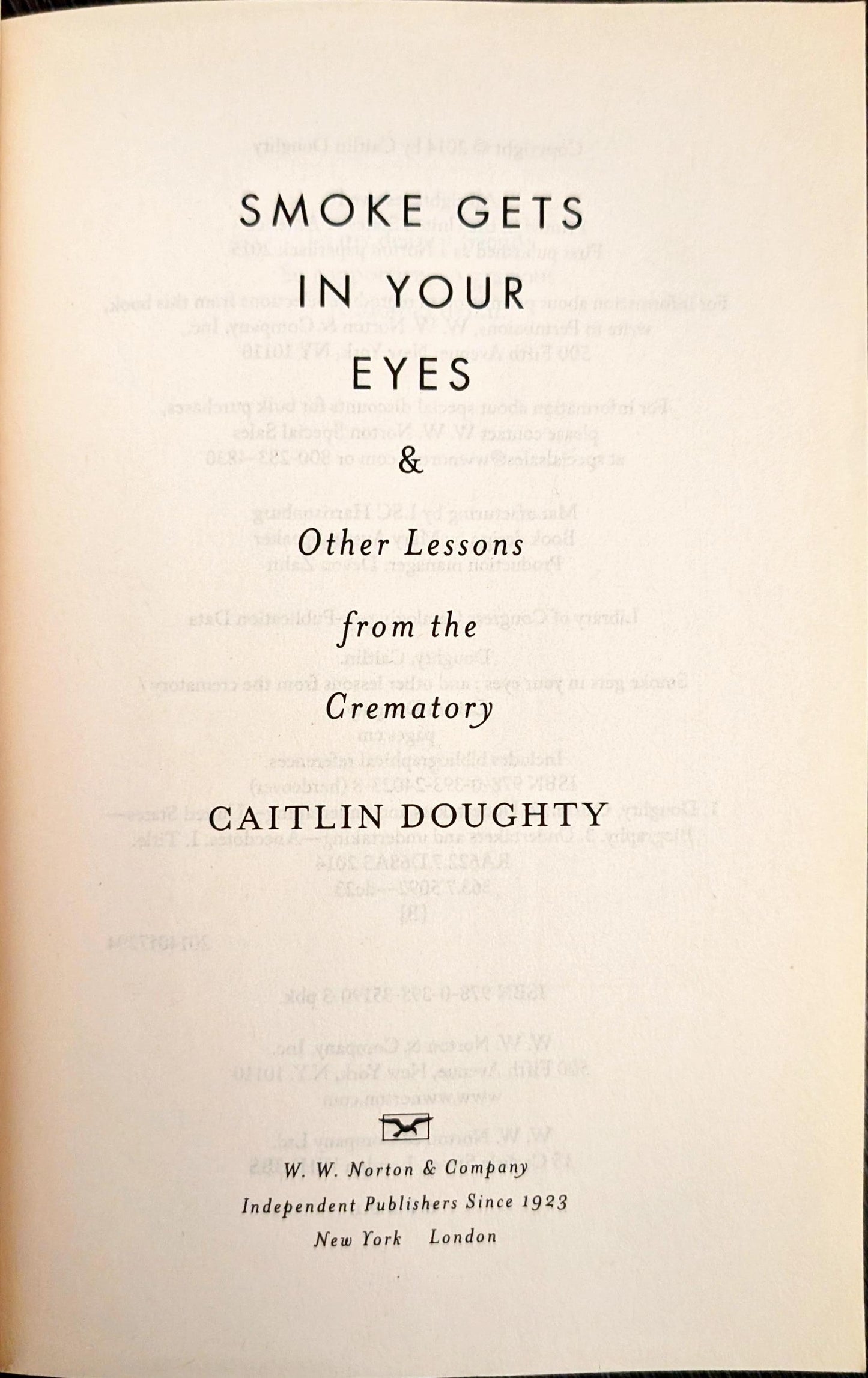Smoke Gets in Your Eyes by Caitlin Doughty