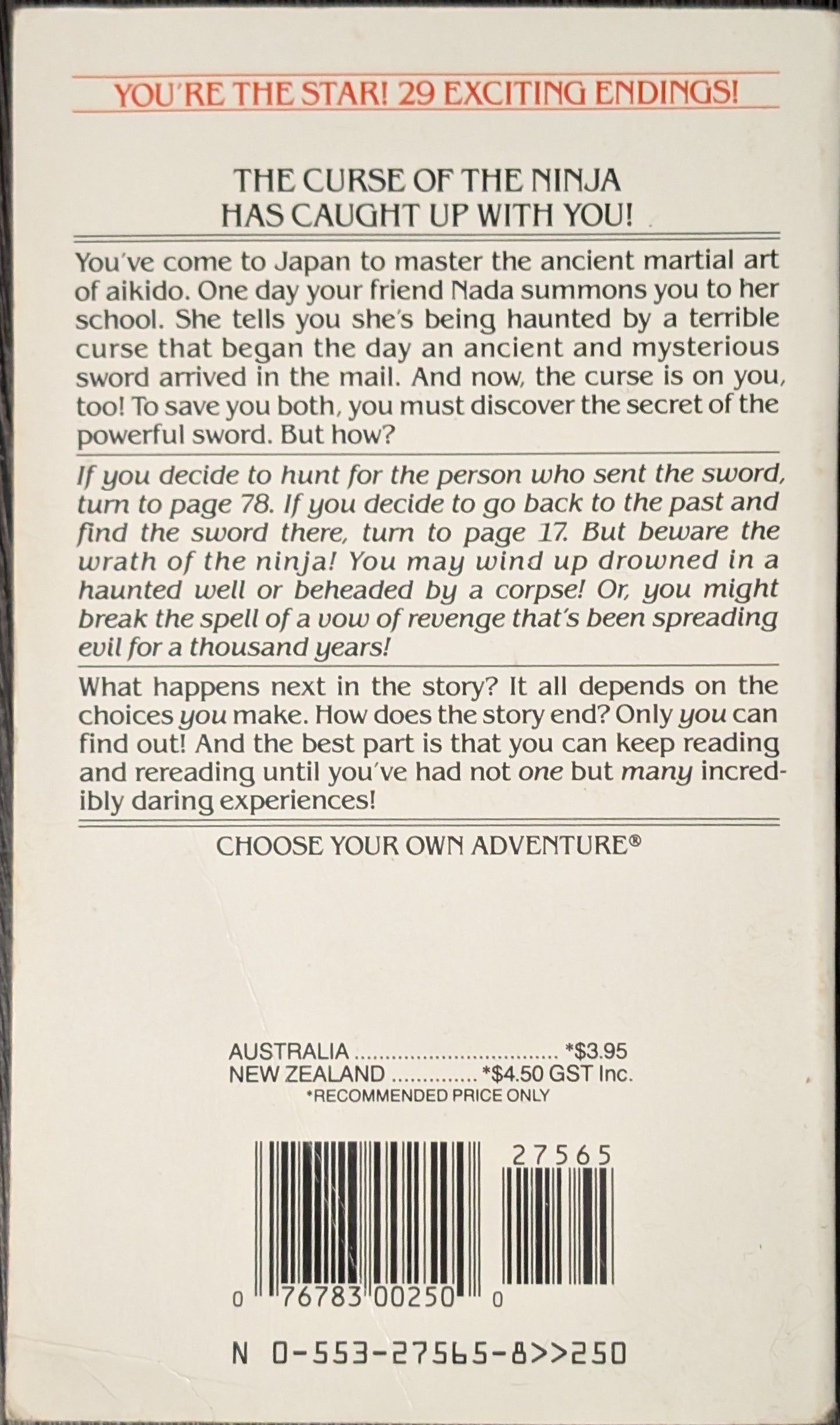 Secret of the Ninja by Jay Leibold (Choose Your Own Adventure)