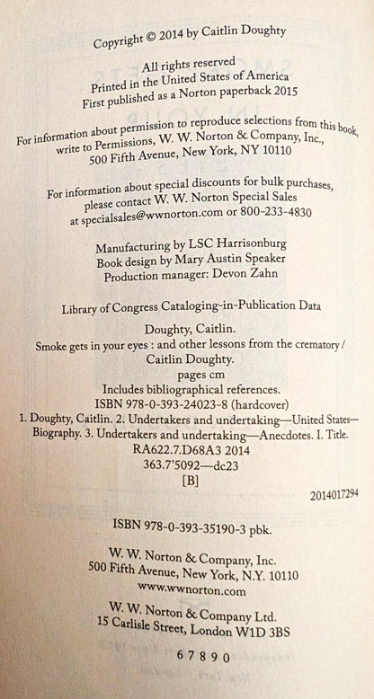 Smoke Gets in Your Eyes by Caitlin Doughty