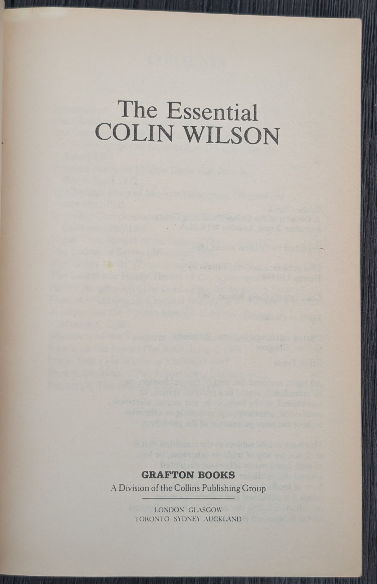 Essential Colin Wilson