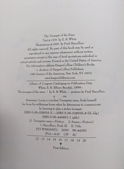 The Trumpet of the Swan by E.B White