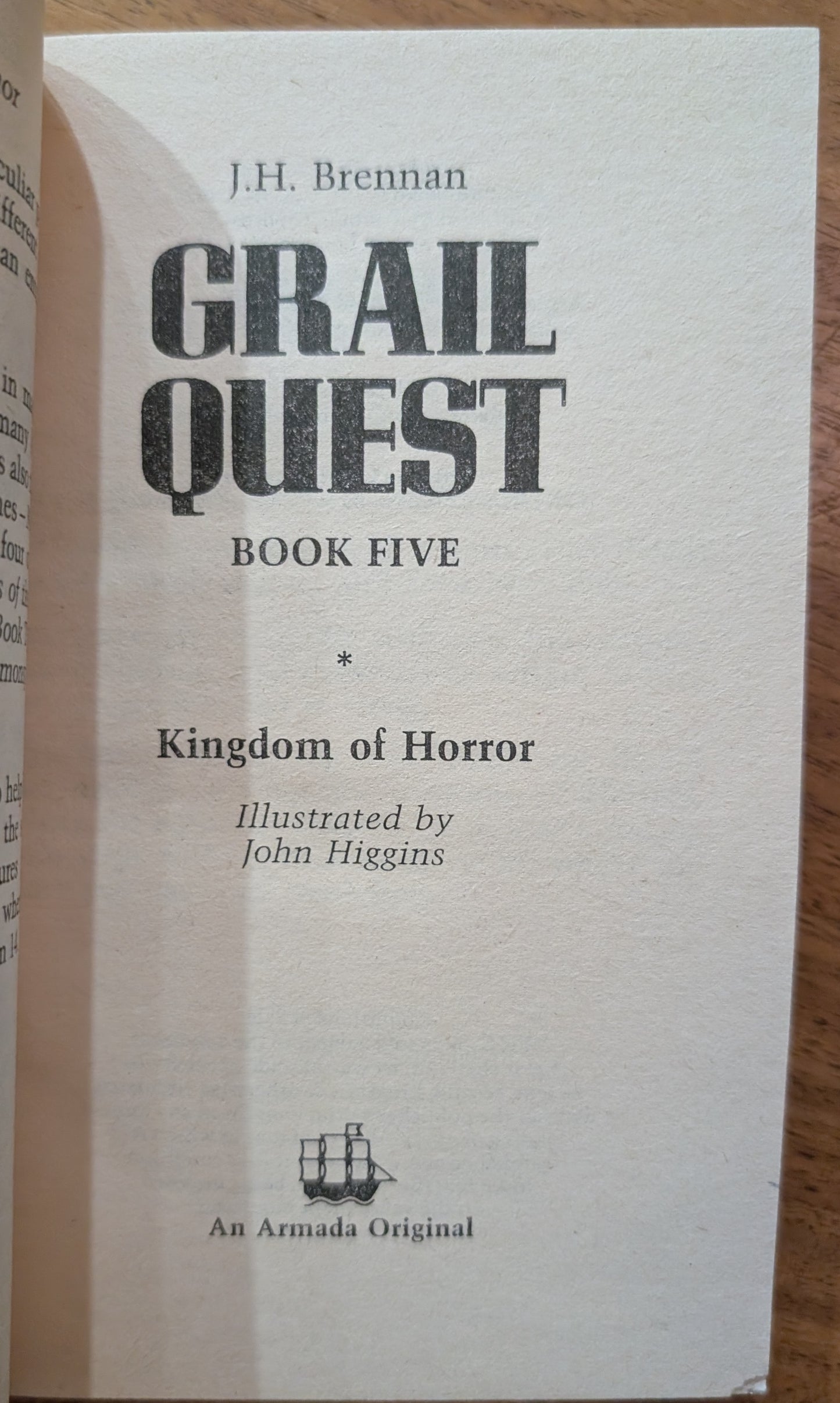 Grail Quest: Kingdom of Horror by J.H Brennan