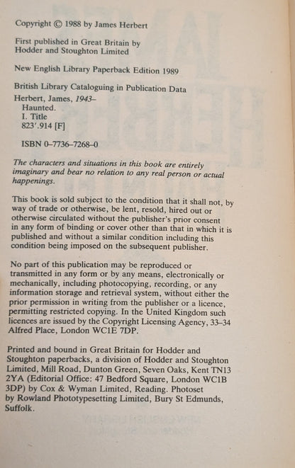 Haunted by James Herbert