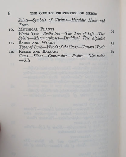 The Occult Properties of Herbs by W.B Crow