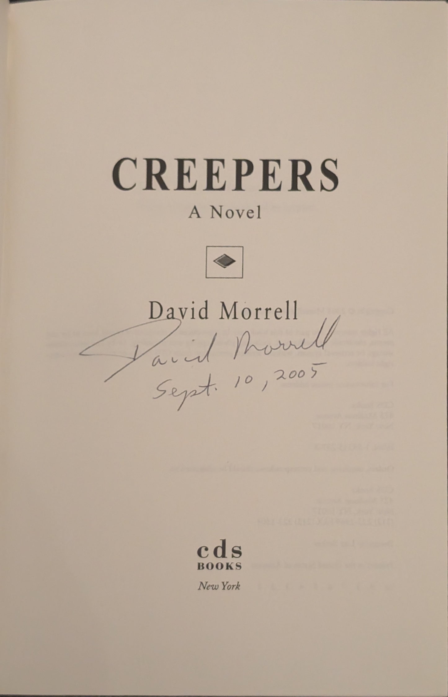 Creepers by David Morrell (Signed)